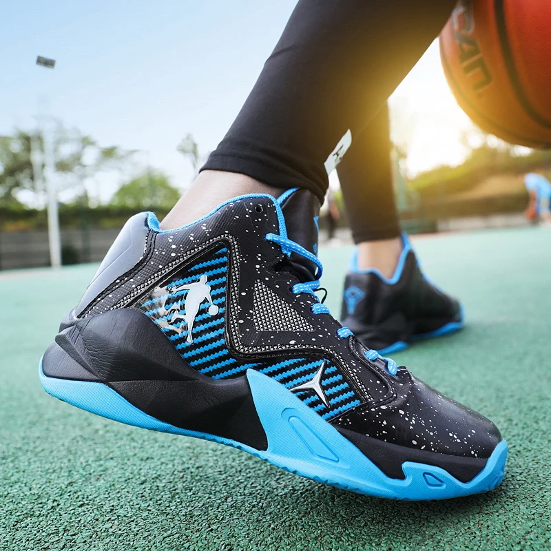 

Fashion Jordan Men Basketball Shoes Soft Cushion Basketball Sneakers Anti-skid High-top Couple Shoes Breathable Basketball Boots