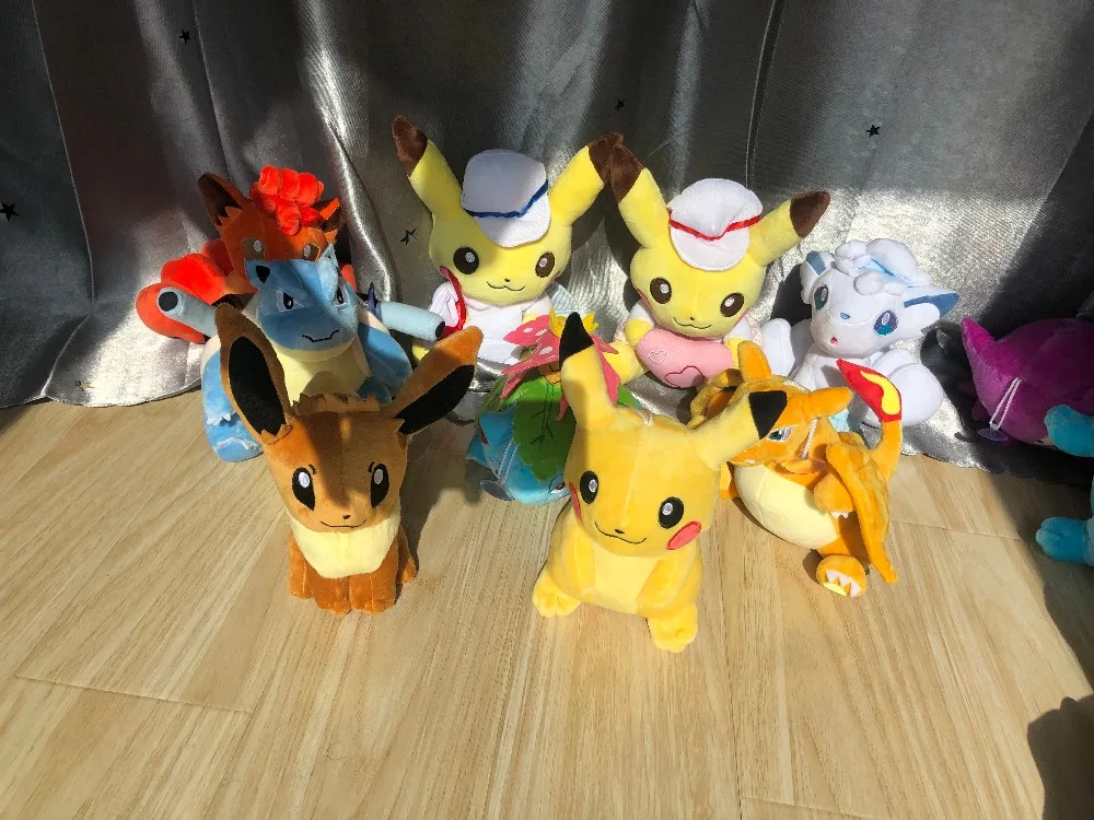 Пикачу Squirtle Charmander Bulbasaur Eevee Jigglypuff Mewtwo плюшевый снорлакс кукла мягкая чучела Подвеска Дети Детские игрушки Подарки