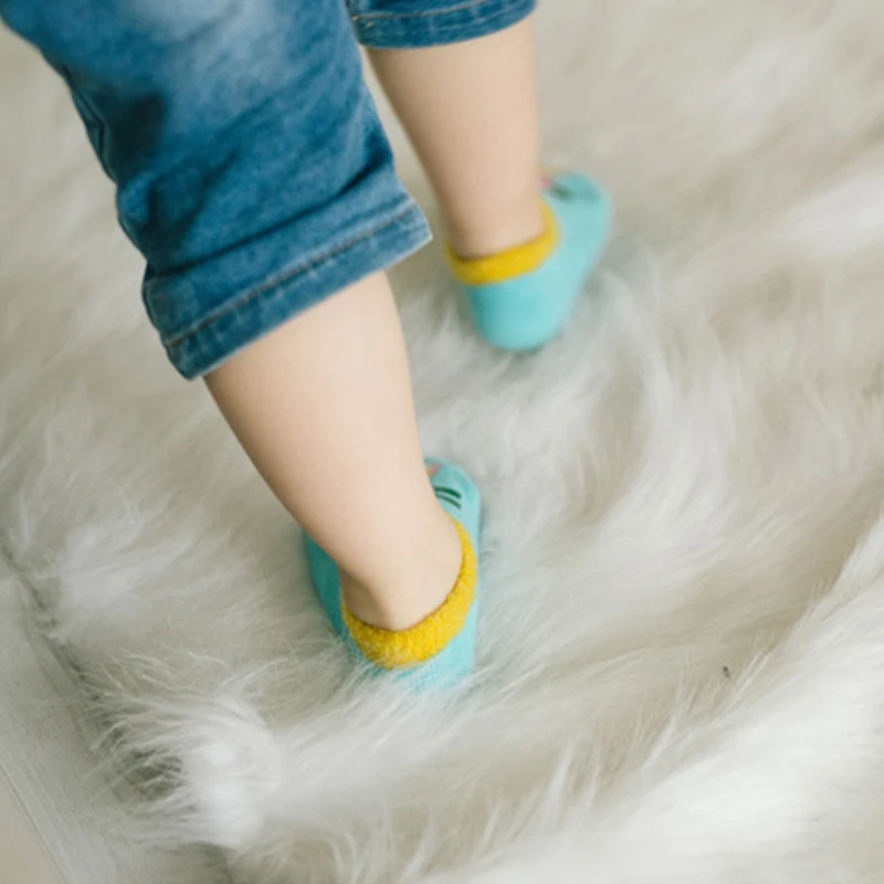 Хлопковые носки для маленьких мальчиков и девочек Резиновые Нескользящие пола