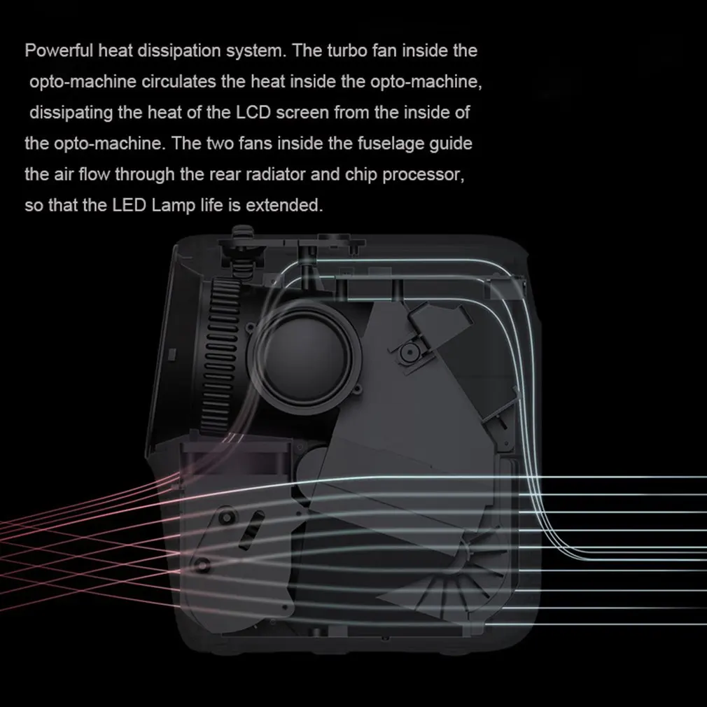 T2 LCD LED Projector 1080P Device Vertical Correction Mini Portable Home Theater Projector Global Version