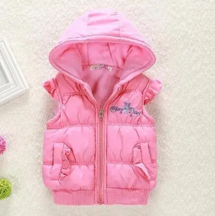 pink Детские куртки для маленьких девочек одежда для малышей Детские пальто с капюшоном зимняя теплая куртка с рисунком для малышей Верхняя одежда для малышей От 2 до 5 лет - Цвет: pink