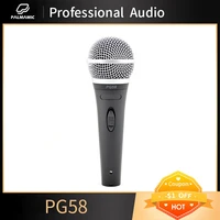 professional pg58 switch handheld mic dynamic microphone wired microphone system for recording studio mixer dj amplifier