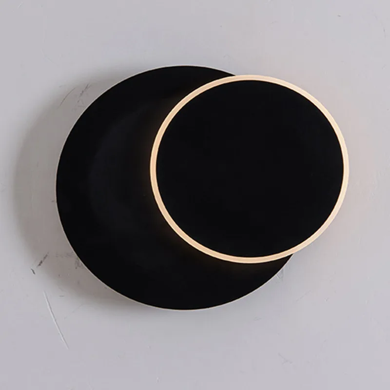 Светильник СИД настенный черно-белый в простом стиле бра для спальни ванной