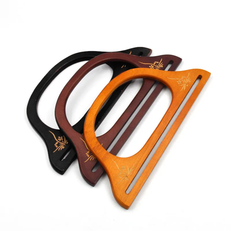 

Women Bag Parts Wooden Handle For Handmade Bags Handbag Lady DIY Handle Handcraft Supplies For Bag Femme