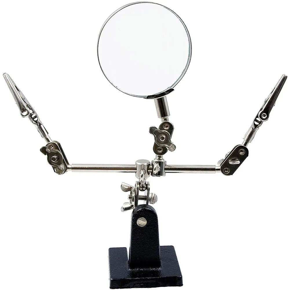 

Welding magnifying glass Hand Magnifier Adjustable Crafting Precision Project Hand Soldering Solder Iron Stand Holder Station