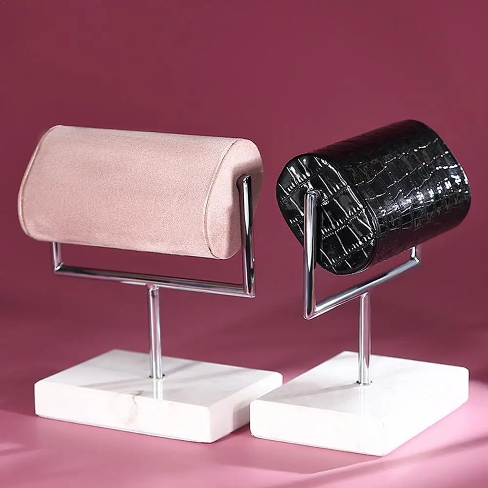 

Подставка под мрамор и кожаный держатель для часов, органайзер для ювелирных изделий, жесткая демонстрационная стойка, металлическая стойк...