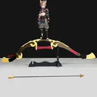 Парик для косплея Genshin Impact Gorou Ворон лук Хэллоуин яркий реквизит Gorou короткий коричневый белый парик с ушками