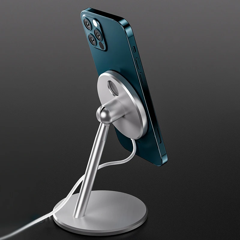 

Magnetic Wireless Charger Desktop Bracket Aluminum Alloy Stand For iPhone 12 12Mini 12Pro Max Charging Holder