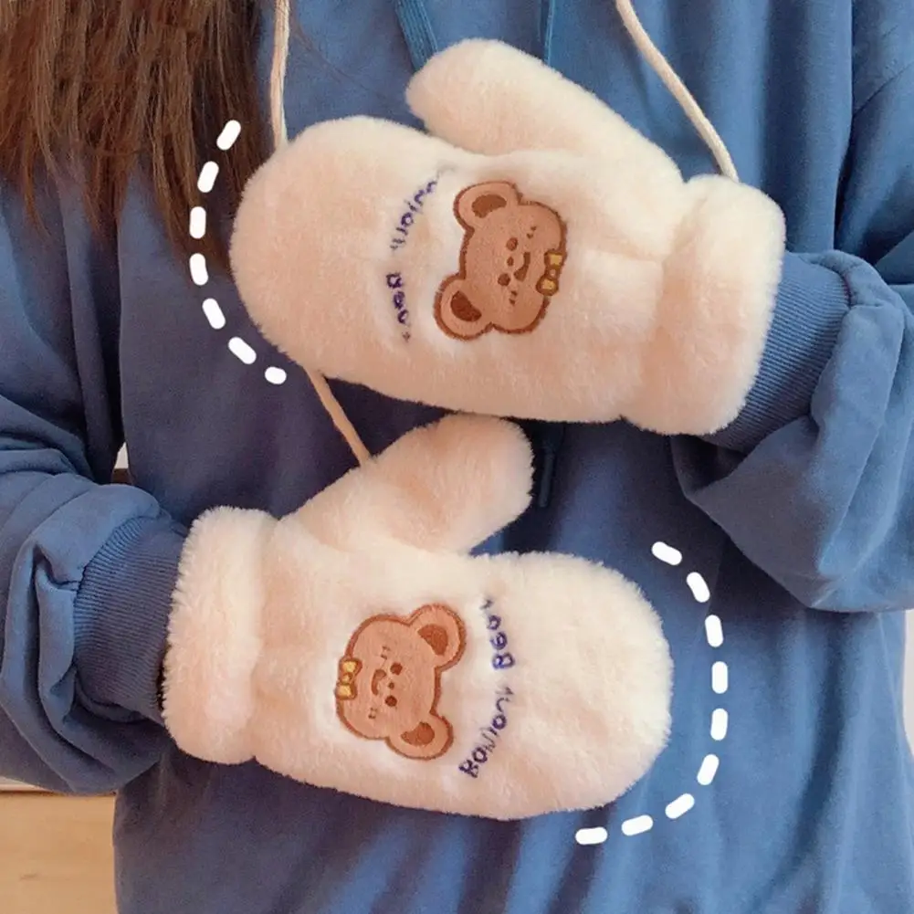 

Прямая поставка! 1 пара корейских женских зимних теплых перчаток для улицы