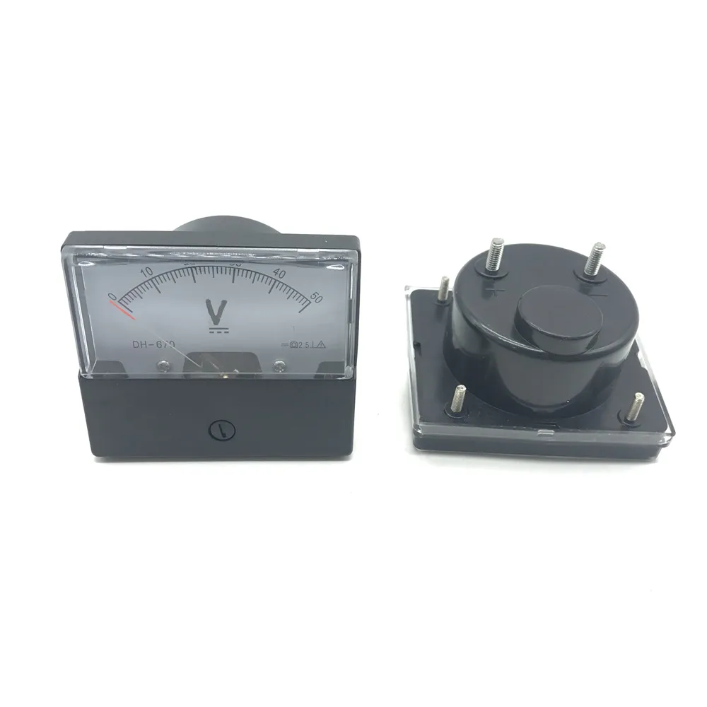 

DH-670 DC 0-15V/10V/20V30V/50V/100V/../300V Analog Panel voltmeter Voltmeter pointer type meter