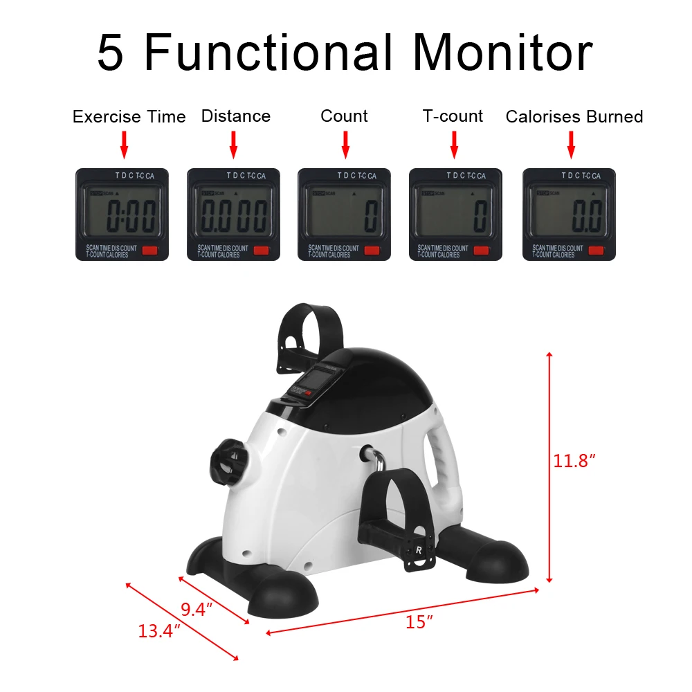 

(US)Home Use Hands and Feet Trainer Mini Pedal Exerciser Bike High Quality Plastic Bicycle Health Training Home Rehabilitation