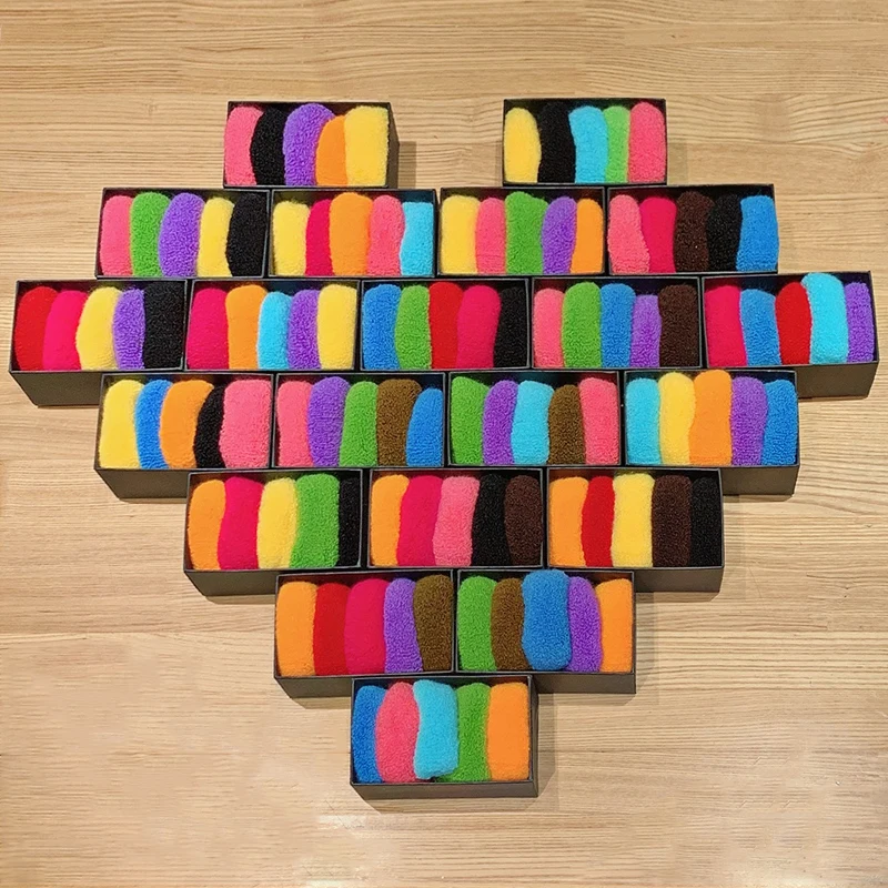 Резинки для волос женские разноцветные плотные 12 шт./компл. |