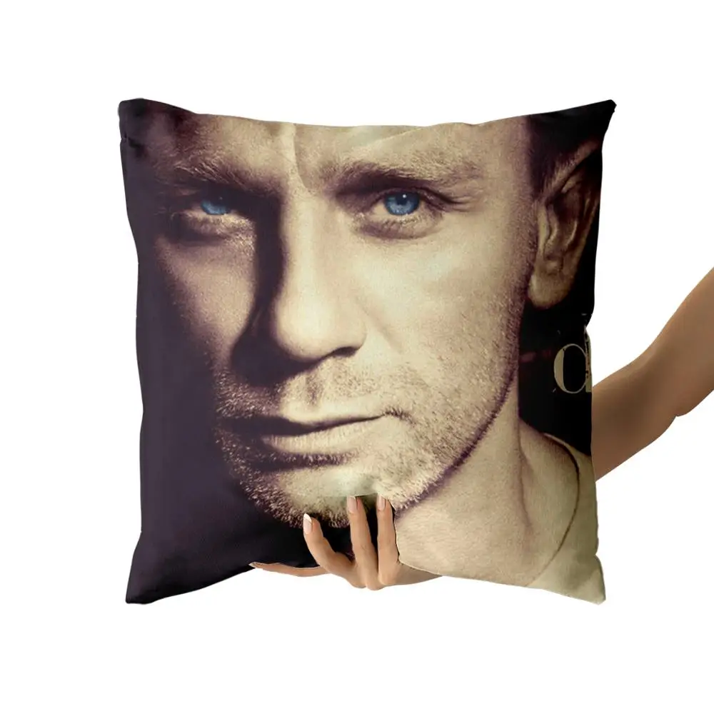 

Daniel Craig Cotton Canvas custom pillow custom covers Throw Pillow Pillow Covers Sofa Pillow