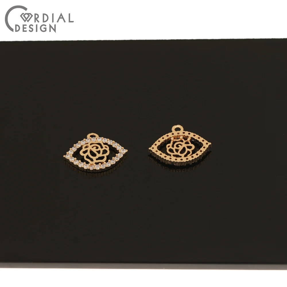 

Cordial Design 50Pcs 14*19MM Jewelry Accessories/CZ Charms/Eye Shape/DIY Making/Hand Made/Jewelry Findings & Components/Pendant