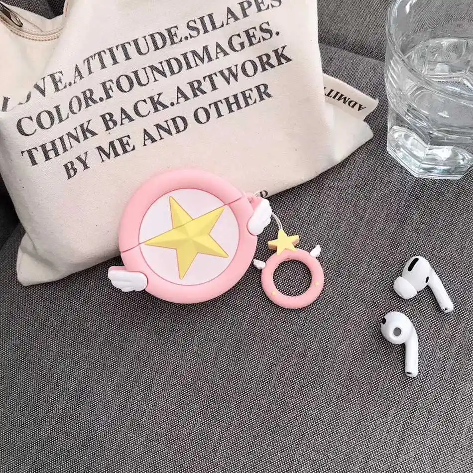 Star Pink Для AirPods Pro Чехол 3D милый кот для разделывания свиньи, утки Kawaii аниме мультфильм чехол для наушников для AirPods 3 Мягкий защитный чехол с крючок карабина - Цвет: Star Pink