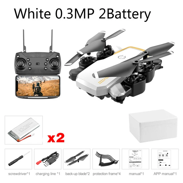 White 0.3MP 2B LF609 Дрон 4K с HD камерой wifi 1080P двойная камера следуя за мной Квадрокоптер FPV Профессиональный Дрон долгий срок службы батареи игрушка для детей - Цвет: White 0.3MP 2B