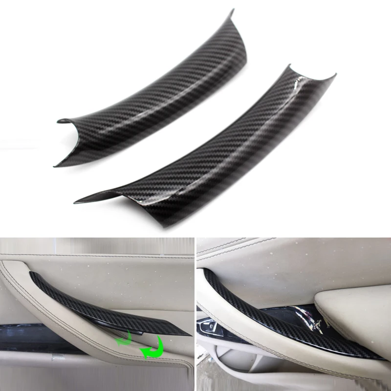 1 шт. автомобильный Стайлинг внутренняя отделка из углеродного волокна дверная