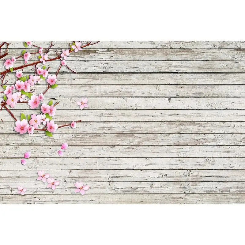 Flower Фон для фотосъемки в стиле ретро с изображением деревянных досок, цветов, тканевый задник-фон для фотографирования с декором Fond photographhie 40x60 см/60x90 см - Цвет: Flower
