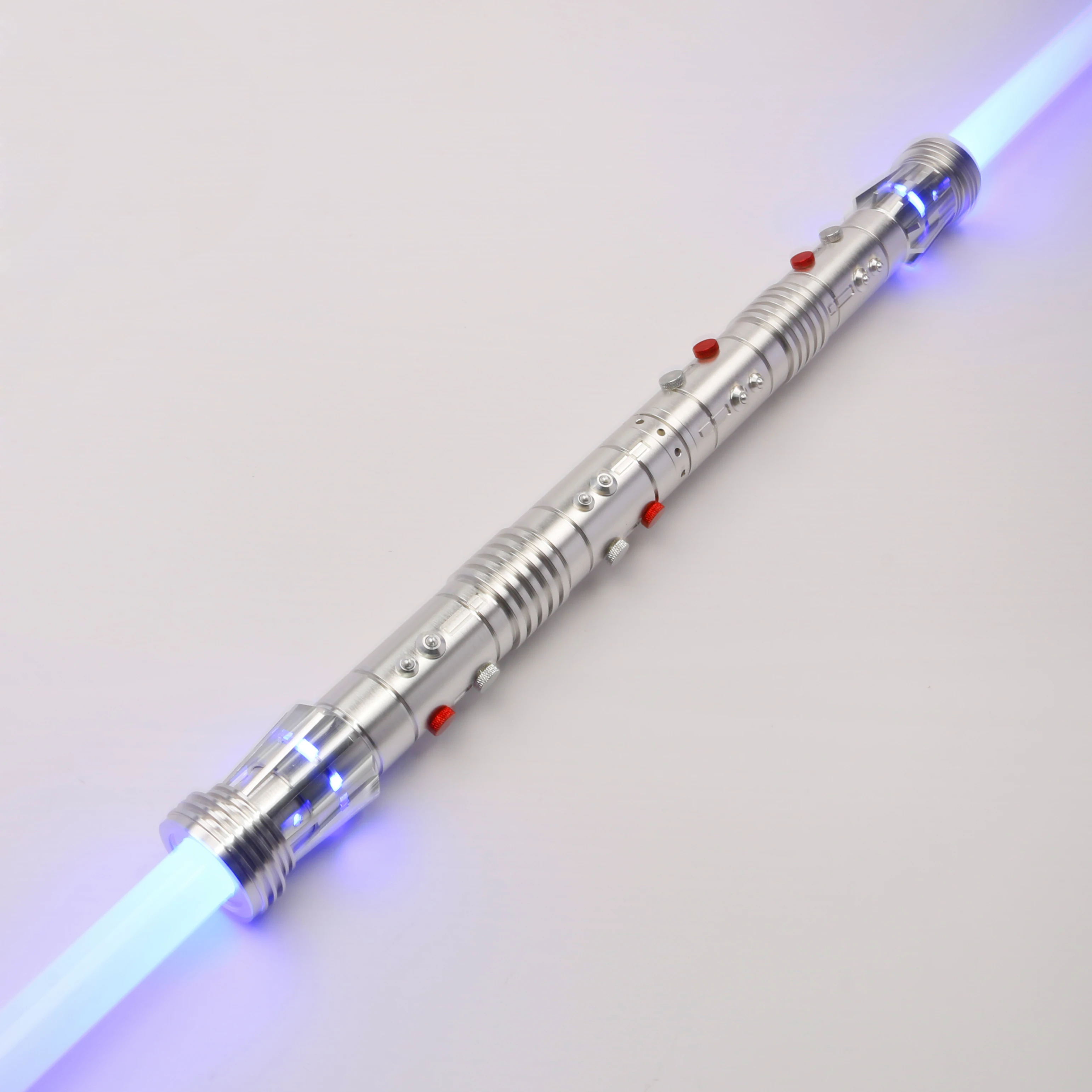 Darth Maul-Sable de luz doble con mango de 2 piezas y empu&ntilde;adura de hoja, espada de Metal pesada de 1 pulgada, juguetes para ni&ntilde;os, espada oscilante suave, X-TREX-5
