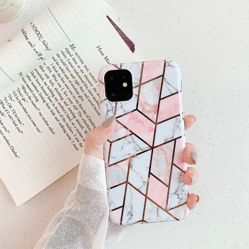 Мраморный чехол для Coque iphone 7 XS MAX, чехол, мягкая задняя крышка из ТПУ для iphone 6, 6 S, 7, 8 Plus, 7 Plus, 8 Plus, iphone X, S, XR, глянцевый чехол