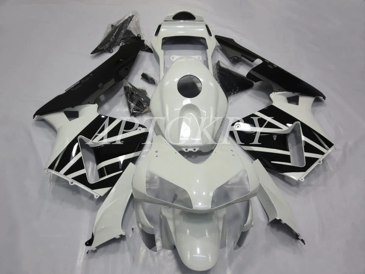 

4 подарка, новый комплект обтекателей для мотоцикла из АБС-пластика, подходит для HONDA CBR600RR F5 2003 2004 03 04, кузов черного и белого цвета на заказ