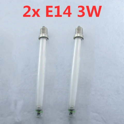 2-Pack 3w E14 UV 365NM замена лампы, Жук Zappers, мух и москитная ловушка, длина трубки 165 мм Замена лампы