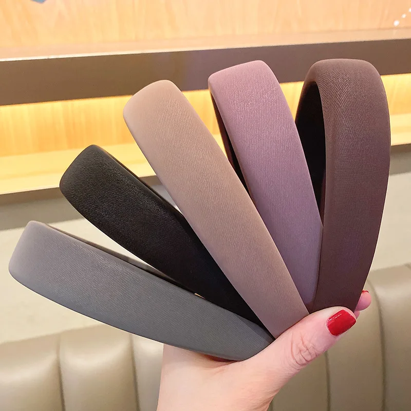 

Solid Color Wide Sponge Headbands Women Hair Accessories Face Wash Head Wrap Vintage Hair Hoop Fashion Girl Headwear