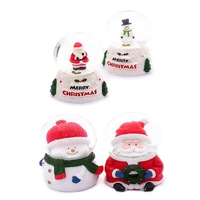 christmas santa claus snowman shape snow globe led lighted luminous glowing round ball xmas desktop decoration ornament gift hot
