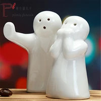 cute mini wall to wall ceramic pepper salt can seasoning tank bottle cans set condiment box bottle cans home small swing pieces