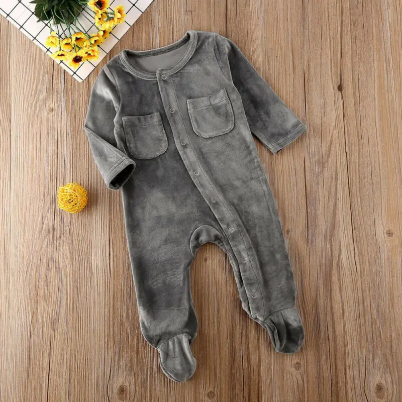 Комбинезон с длинным рукавом для новорожденных на возраст 0 18 месяцев|Ползунки