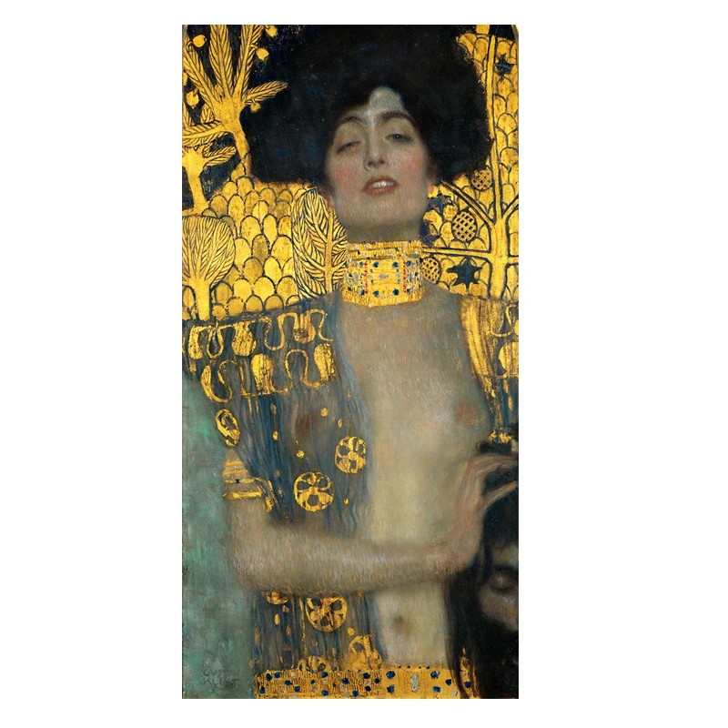 

Judith and Holofernes Gustav Klimt Classic Artwork Print Canvas Painting Posters And Prints Golden Wall Pictures for Home Decor
