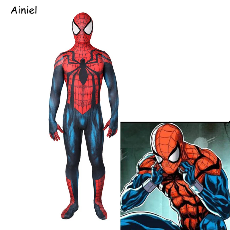 Алый костюм спайдермена из лайкры и спандекса боди супергероя зентай