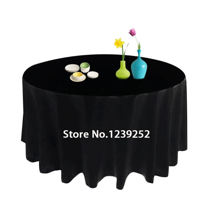 UNDASA 90 дюймов белый/черный круглый стол и атласной отделкой банкетная Свадебная