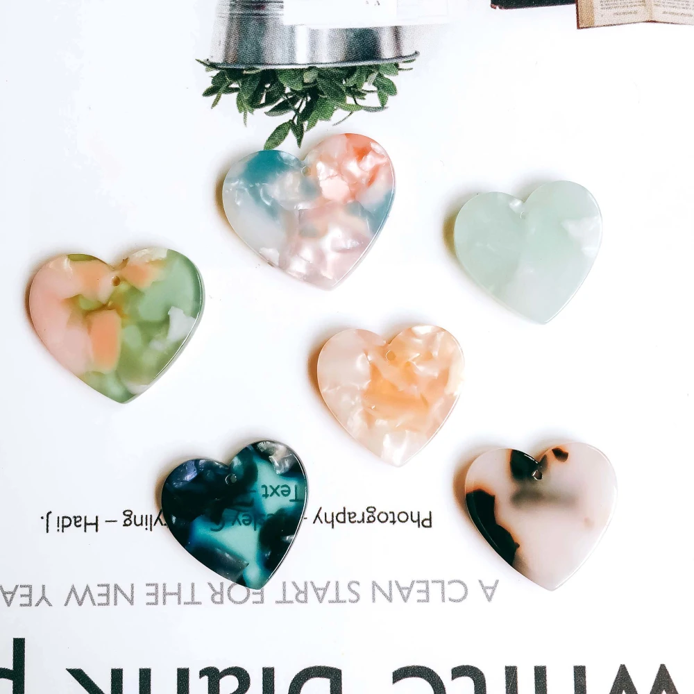 8 шт. подвески для сережек и ожерелий в форме сердца|Ювелирная фурнитура