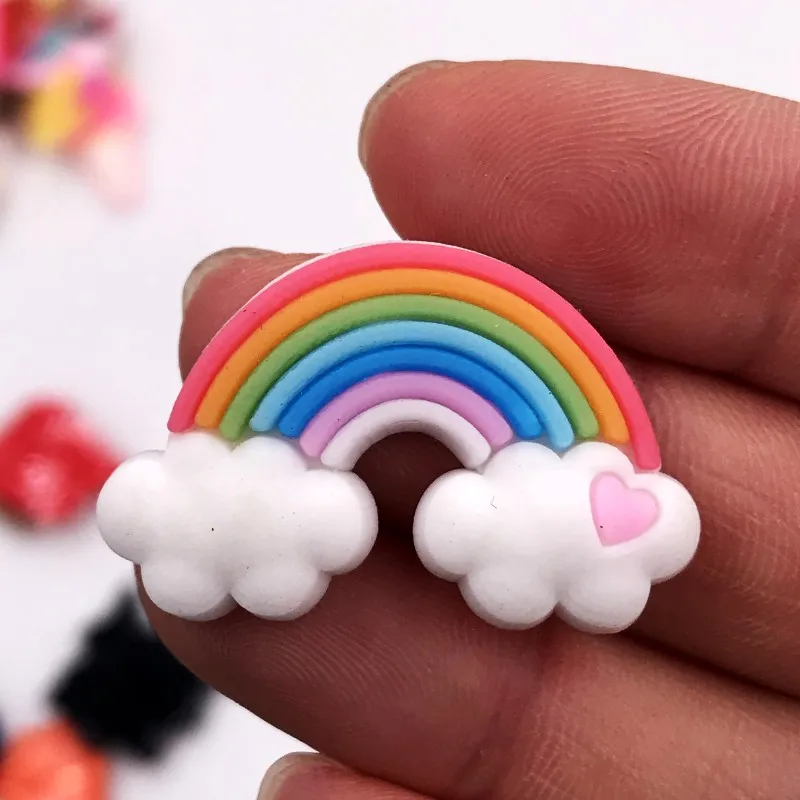 100 шт. Корона икона радуга звезда облака ПВХ силикон для DIY аксессуары магниты на