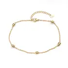 Женские из нержавеющей стали, ножной на лодыжку, модные золотистые браслеты на лодыжке, Подарочные ювелирные украшения, 1 шт.