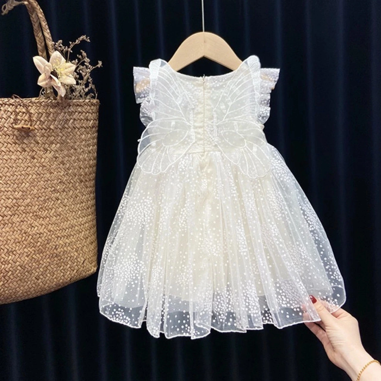 

2021 summer ins cute fashion girls wings skirt children dress