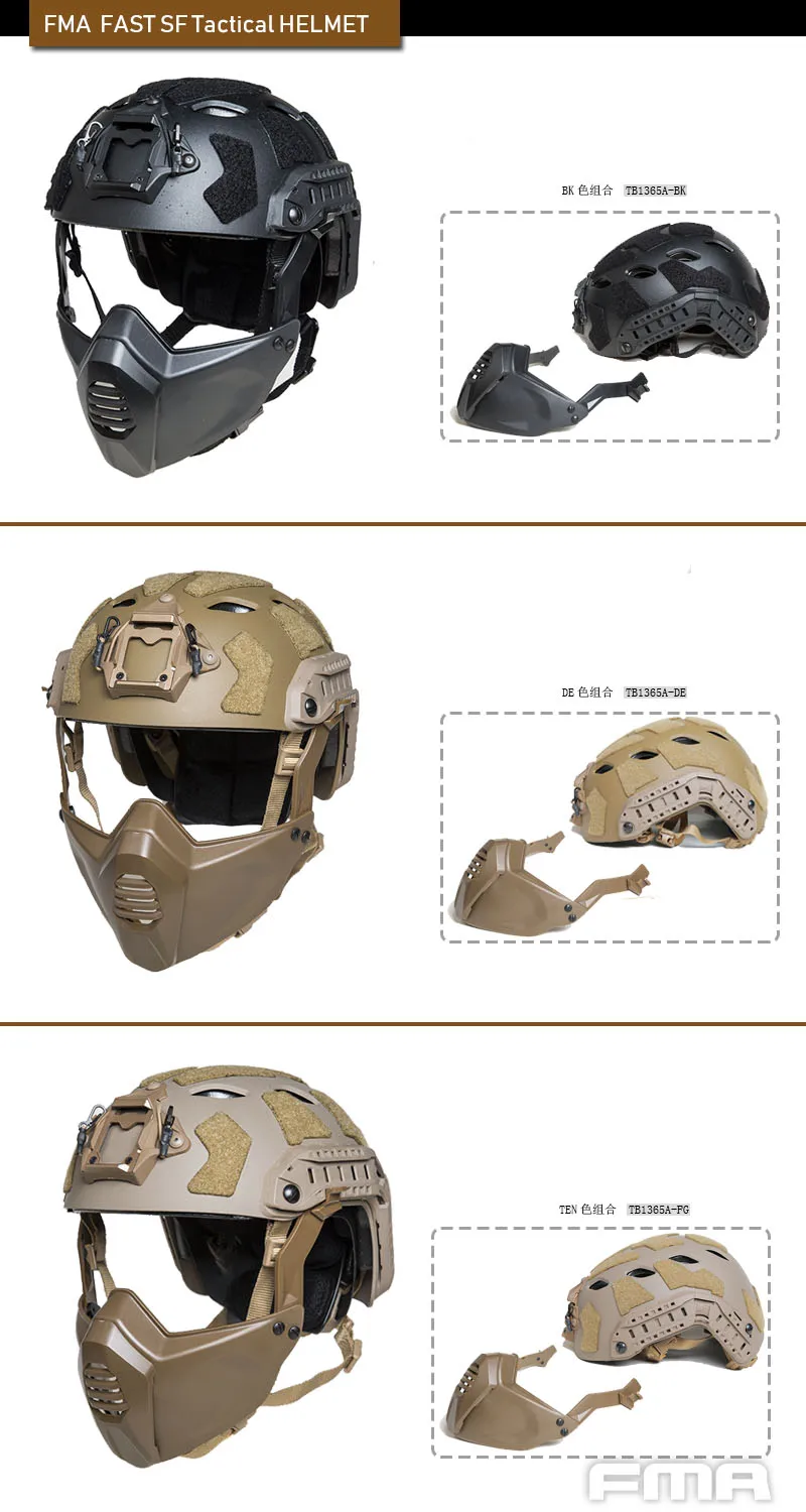 Тактический шлем SF для занятий спортом на открытом воздухе с отверстиями +