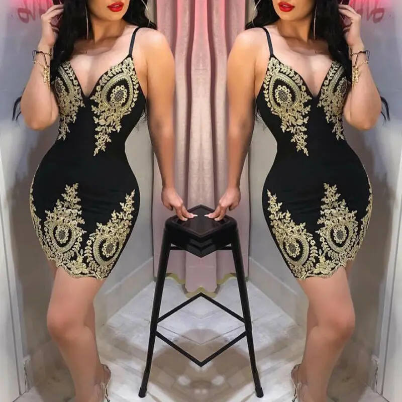 Женское сексуальное облегающее платье без рукавов с v образным вырезом вечерние