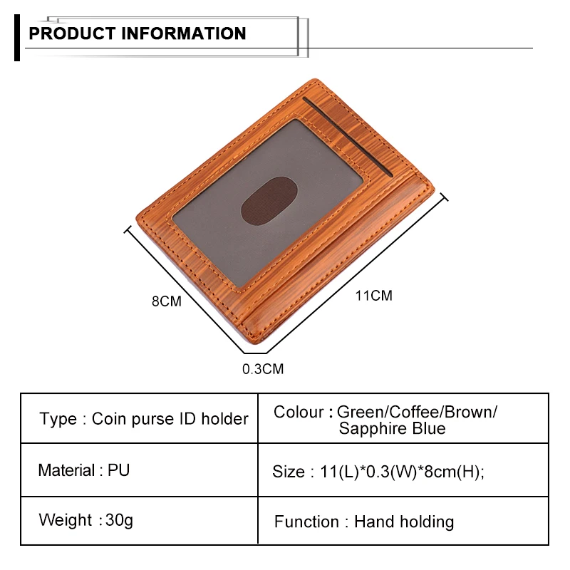 Горячая Распродажа кошелек из искусственной кожи под дерево короткий для монет с