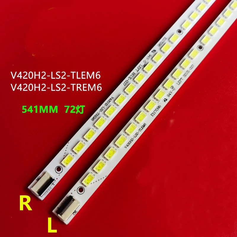 10pcs 72LED LED Backlight bar strip for AOC Le42h158i T420hw08v. 3