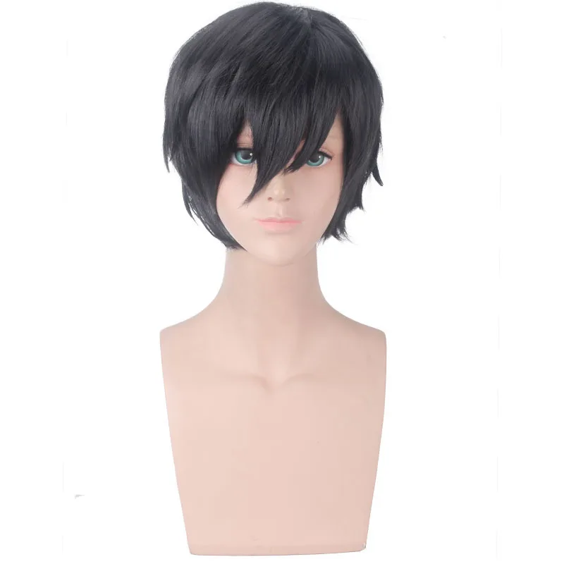 35cm Anime DARLING in the FRANXX Hiro Wig Cosplay Wigs Playing Black Hair Halloween 1:1 Cap |