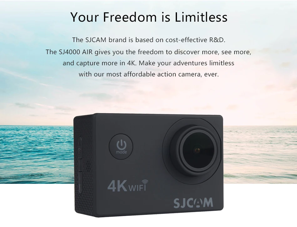 SJCAM SJ4000 AIR Действий Камеры Full HD Allwinner 4К 30FPS WIFI 2.0" Экран Мини Шлем Водонепроницаемый Спорт DV Камера, Лыжная камера, камера для дайвинга