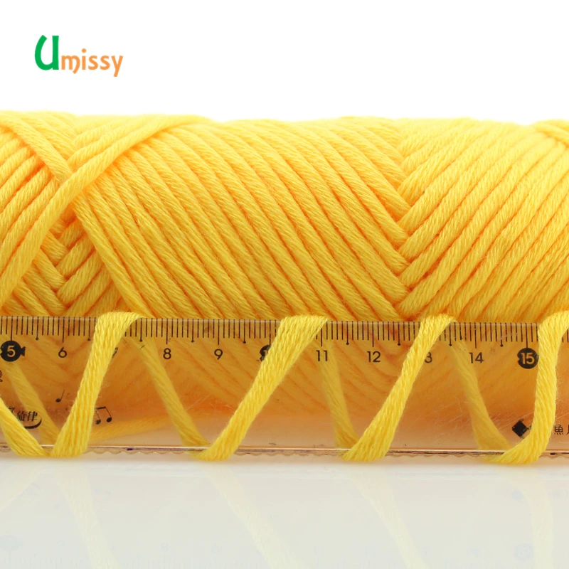 1 шт. 100 г длинная стеганая хлопковая пряжа толстая для вязания детского крючком