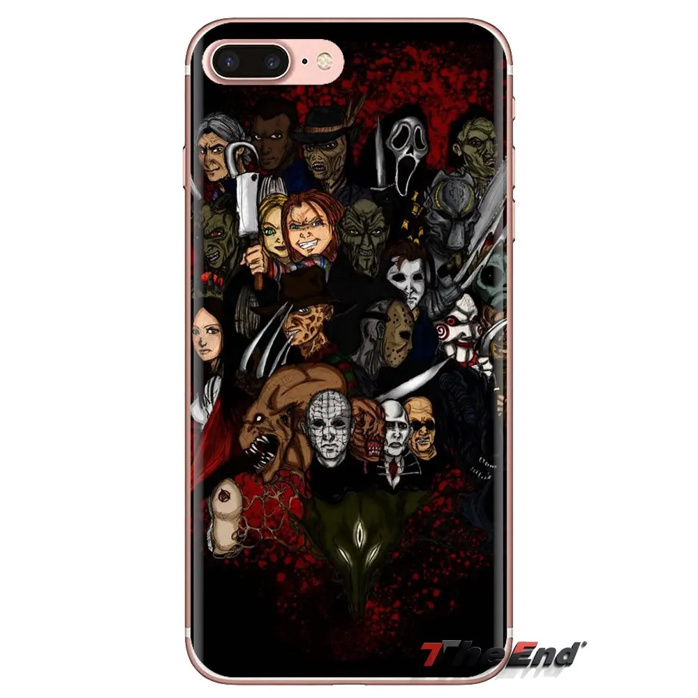 For Samsung Galaxy S3 S4 S5 Mini S6 S7 Edge S8 S9 S10 Plus Note 3 4 5 8 9 Soft Transparent Cases Covers movie Horror icons |