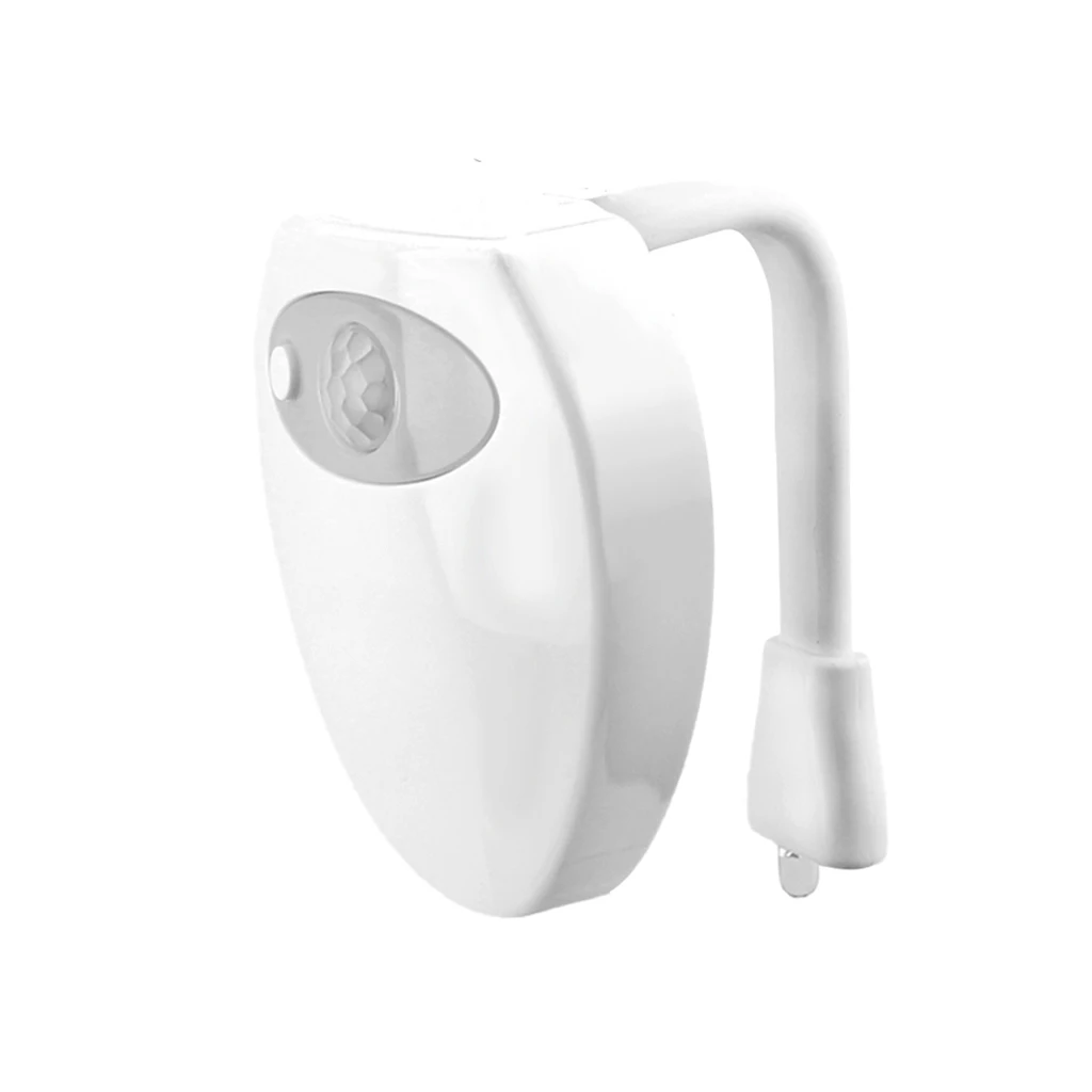 

16-Color LED Smart Motion Sensor Light Waterproof Toilet Bowl Body Sensing Night Lamp, with 200mA Built-in Battery