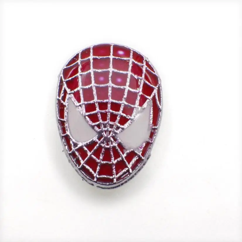 spiderman 1 Супермен, супергерой Человек-паук США капитан Железный человек Бэтмен Flash Slide Подвески Эмаль Бусины для нанизывания для 8 мм ремень DIY ювелирных изделий - Окраска металла: spiderman 1