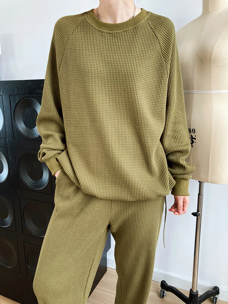 Свитер с длинными рукавами + брюки в Корейском стиле Модный повседневный