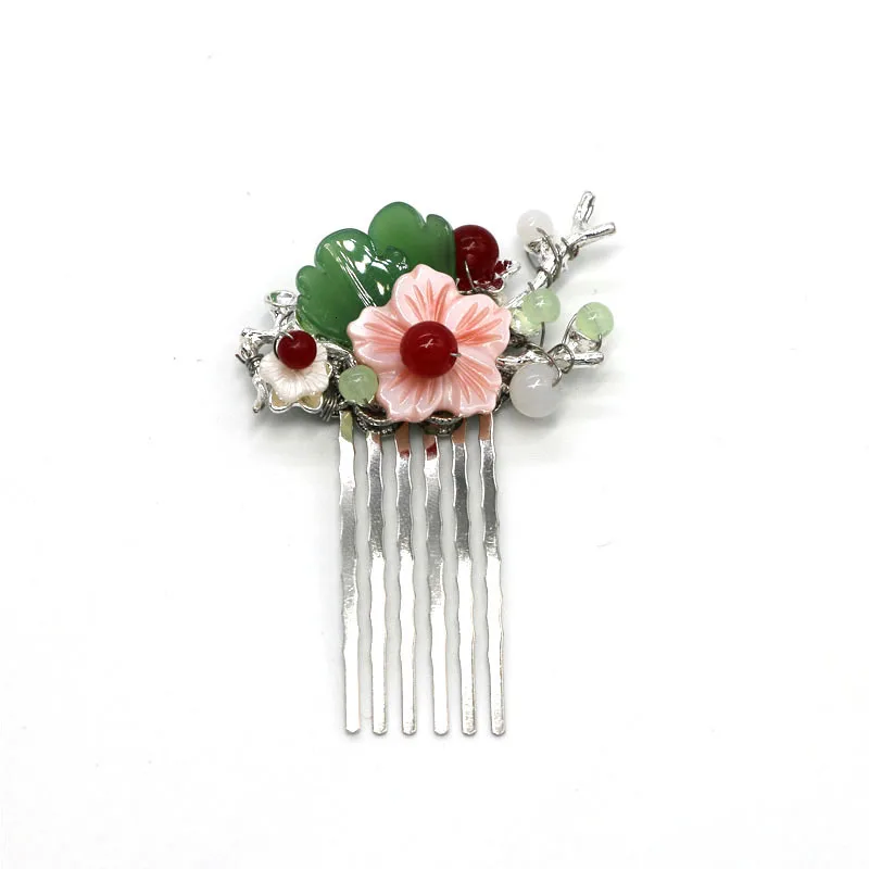 Заколка для волос в этническом стиле женская Многоцветный зажим с цветами