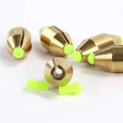 Lot 5 Pieces Accessories for Fishing Copper Weight Down Sinker Water Bronze Materials Float Balancer Gold Color images - 6